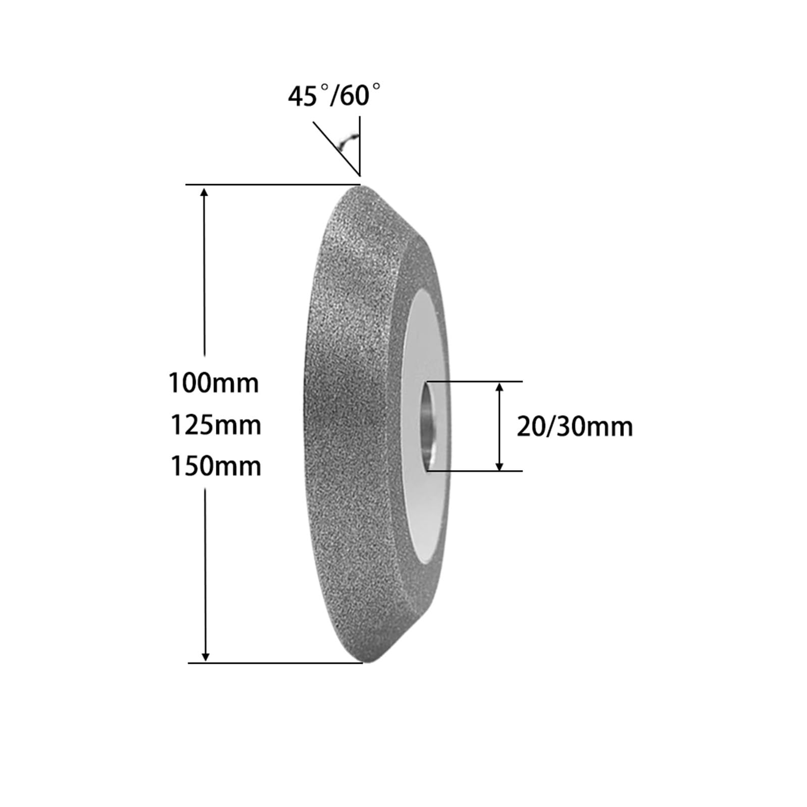 Diamentowa tarcza szlifierska D100mm 125mm 150mm (125mm 45 stopni, 200)