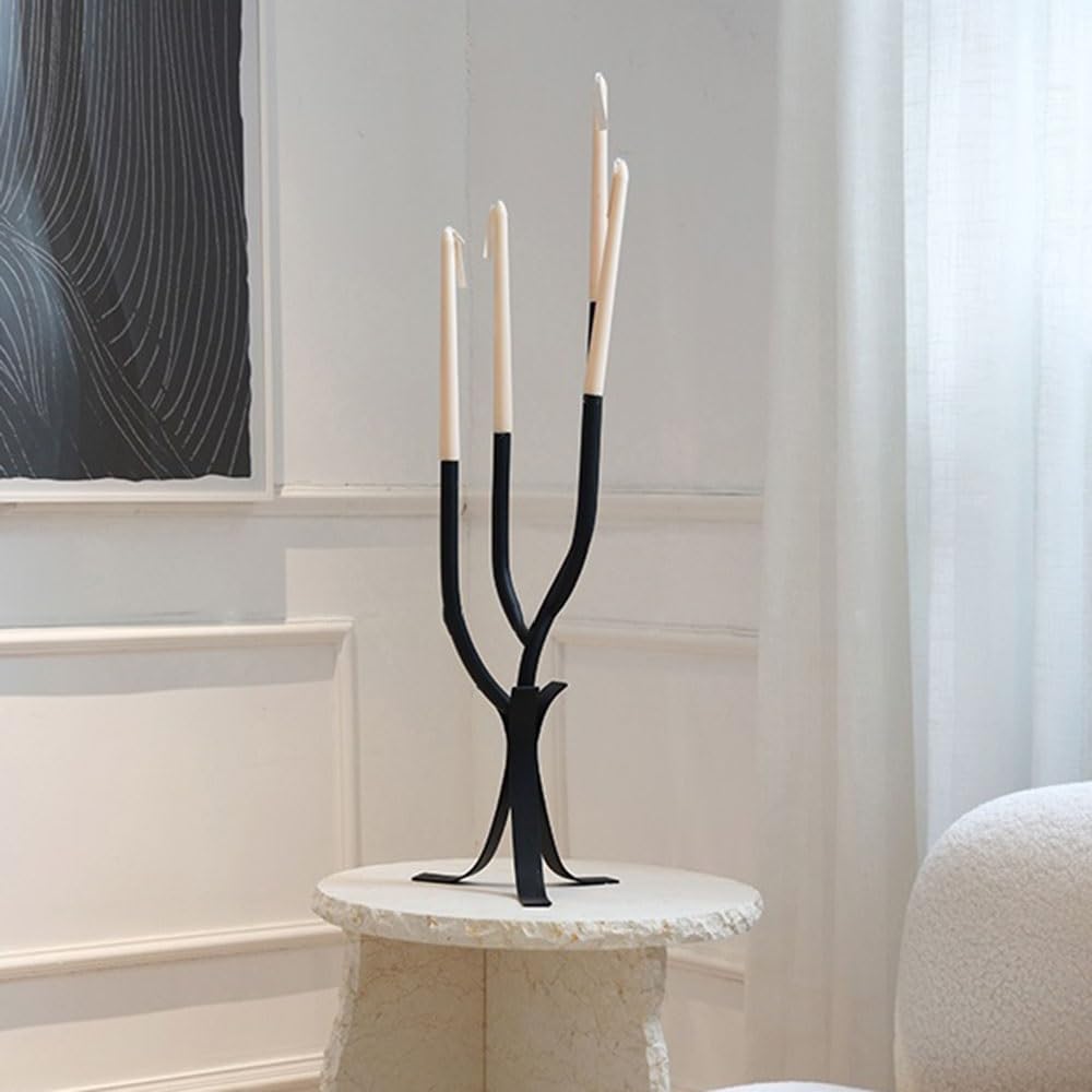 Candelabros Mesa de decoración del hogar metal con candelabro varios brazos