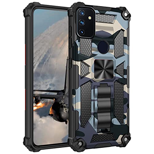 xinyunew Funda para OnePlus Nord N100,Cubierta Carcasa [antigolpes Fundas ] Protección de Cuerpo Completo 360 Grados Militar para OnePlus Nord N100 Protectora Caso Cover (Producto) - Azul Marino