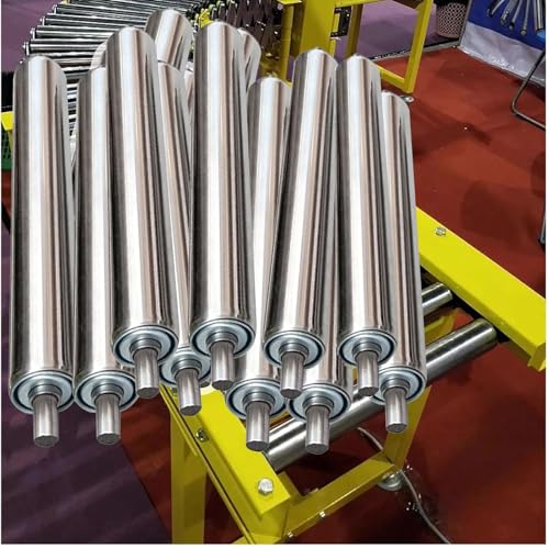 10 Pack Warehouses Replacement Conveyor Roller - Dia 25 32 38 50 60 mm, Stainless Steel Gravity Roller for All Types Of Moving Projects, as Feed Rollers to Metal Cutting Saw(Dia 38MM/1.5in,L 550MM(21.