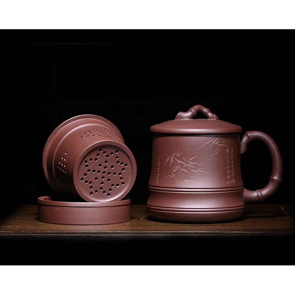 Tasse à thé Tasse à thé avec Filtre en Sable Violet, Tasse à thé Faite à la Main, Tasse à thé for la Maison, Le Bureau, la Cuisine, l'étude, 560 ML Tasses à thé réutilisables
