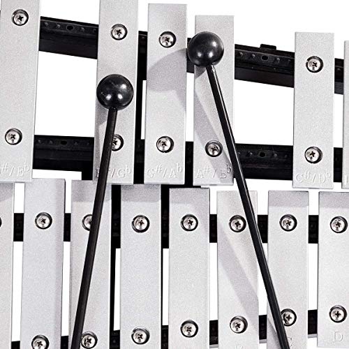 Image of Giantex Percussion Glockenspiel Bell Kit 30 Notes with Carry Case, Practice Pad, Adjustable Height Stand, Bell Mallets, Wooden Sticks, Music Stand, Xylophone Percussion Instrument Set