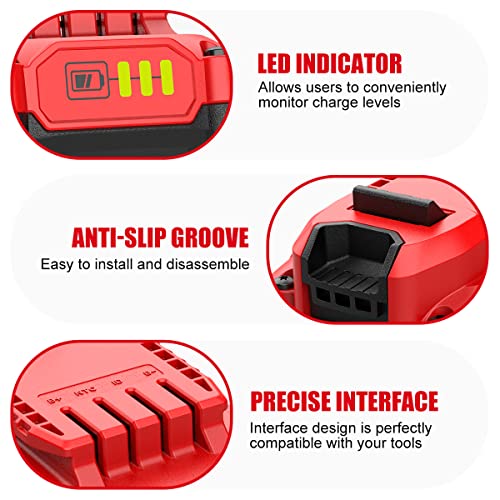 Image of Energup 2Pack 20V 3.5Ah Replacement V20 Craftsman 20V Battery and Charger Kit for CMCB202 CMCB204 CMCB206 CMCB201 CMCB100 CMCB124 with CMCB104 Craftsman 20Volt Battery Charger
