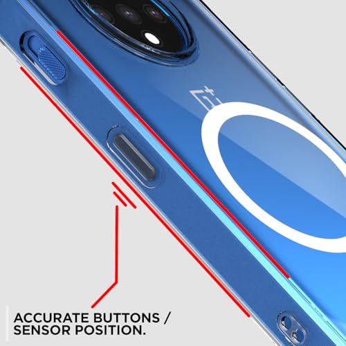 Image of Pikkme Back Cover for OnePlus 7T Mag-Safe Shockproof PC + TPU Protective Case Magnetic Support Bumper Case (Transparent Mag-Safe)