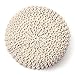 REDEARTH · Round Pouf Ottoman - Cable Knitted Boho Poof - Home Décor Cord Pouffe Handmade Circular Footrest for Living Room - Bedroom - Kids Bedroom - 100% Cotton Pouf (18