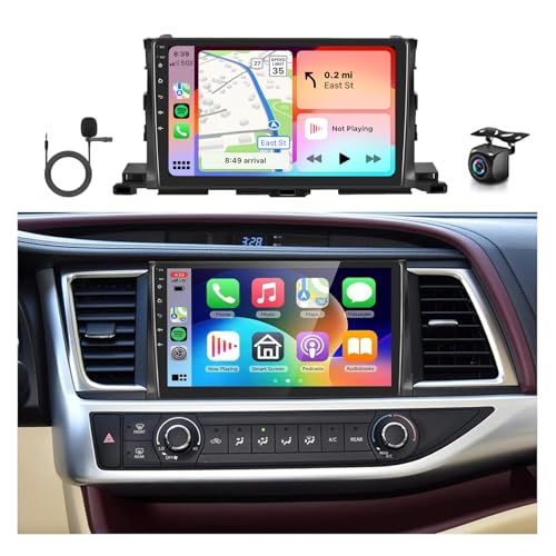 DPS 46EQ Hi-Res 8Core 4G+64G for Toyota Highlander 2015-2019 Car Radio Stereo with 10.1inch 1280x720P QLED Touchscreen Bluetooth 5.0,Wireless CarPlay Android Auto MirrorLink,GPS WiFi Backup Camera