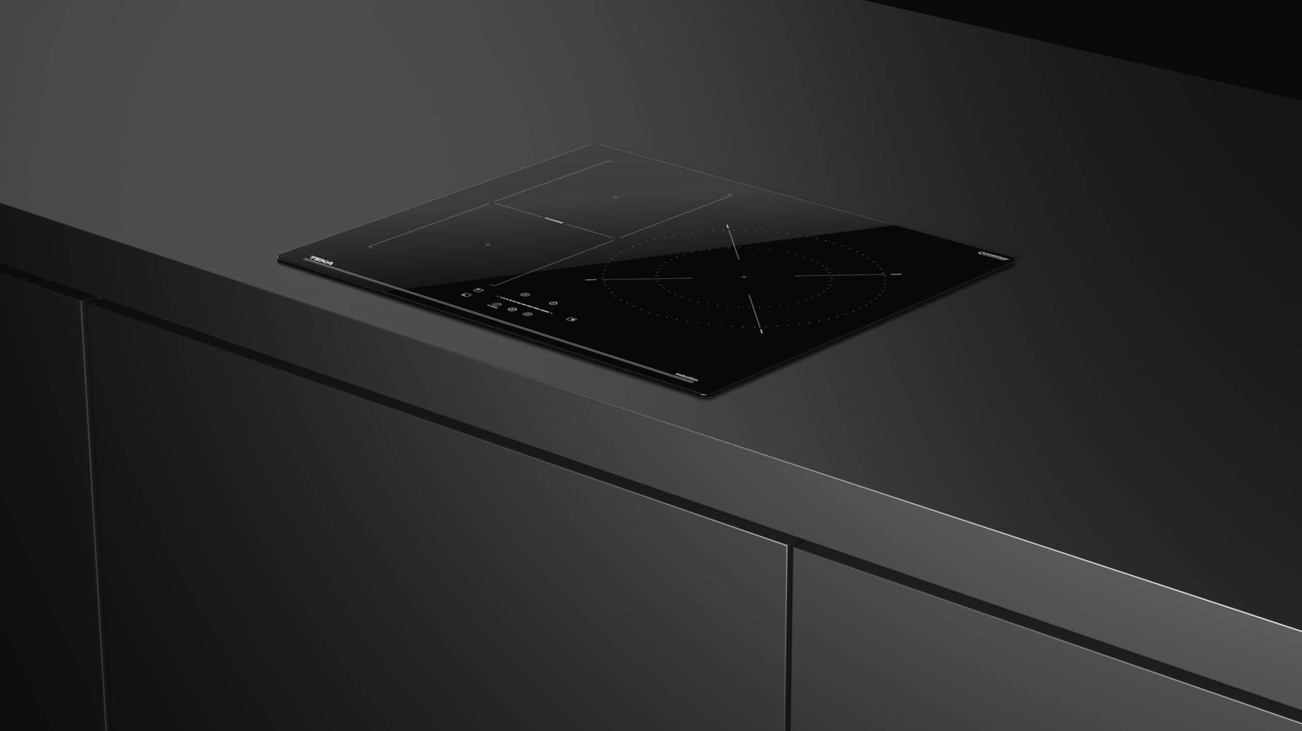 TEKA Placa Inducción Flex 60 cm, 3 Zonas de Cocinado, Touch Control MonoSlider, Función Power Plus, Seguridad Auto Lock, Vidrio Cerámico Acabado Redondeado, IBF 63210 SSM BK