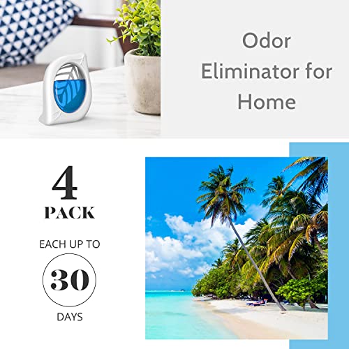 Image of Air Deodorizer, 4 Pack, Ocean Scent, Odor Eliminator for Small Area Closets Bathroom Pets Strong Odor, Up to 120 Days