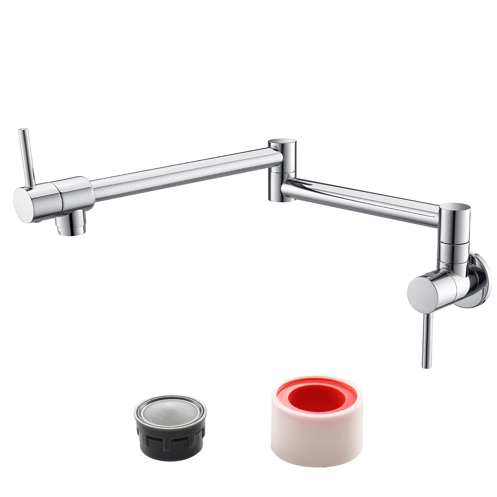 Robinet pliable en laiton rotatif deux poignées eau froide pour évier compact