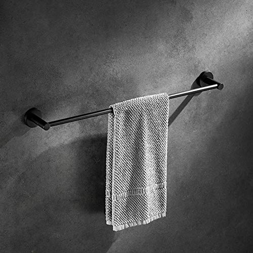 Porte-serviettes en cuivre noir mat, support mural pour douche, 50cm