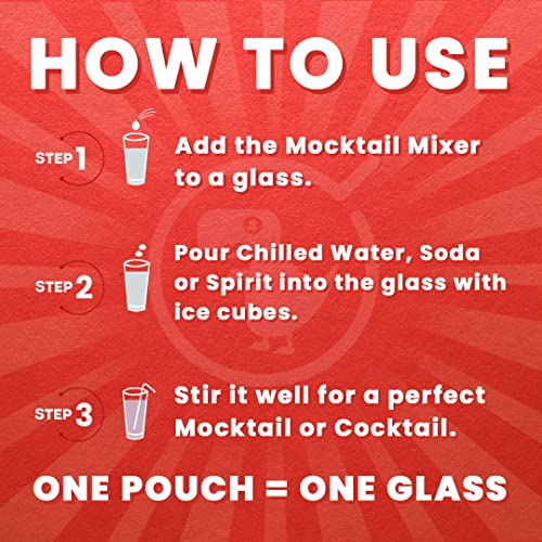 Image of Bevzilla Mocktail Mixer - Cosmopolitan (5 Pouches), Non Alcoholic| Makes 5 Drink| Refreshing| Low Calories| Instant Mocktail| Easy To Make| Party Mixer for Drinks