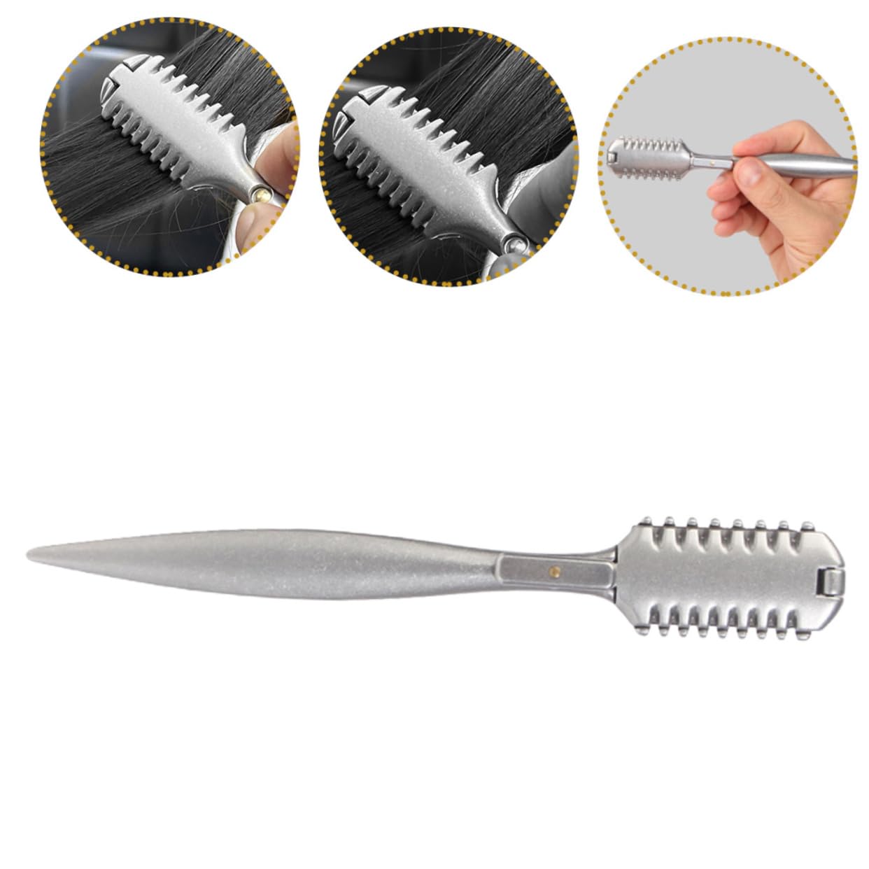 FRCOLOR 5 Stück Halter für Haarschneidewerkzeuge rasierpinsel rasiergel Haarschneidemaschine rasierlatz Trimmer Splissschneider haarkamm Kamm zum Haare schneiden Aluminiumlegierung Silver