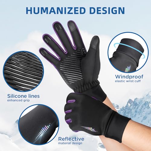 Image of SIMARI Kids Winter Gloves Touchscreen Water-Resistant Warm Thermal for Boy Girl Toddler Cycling Running Ski Snow Cold Weather