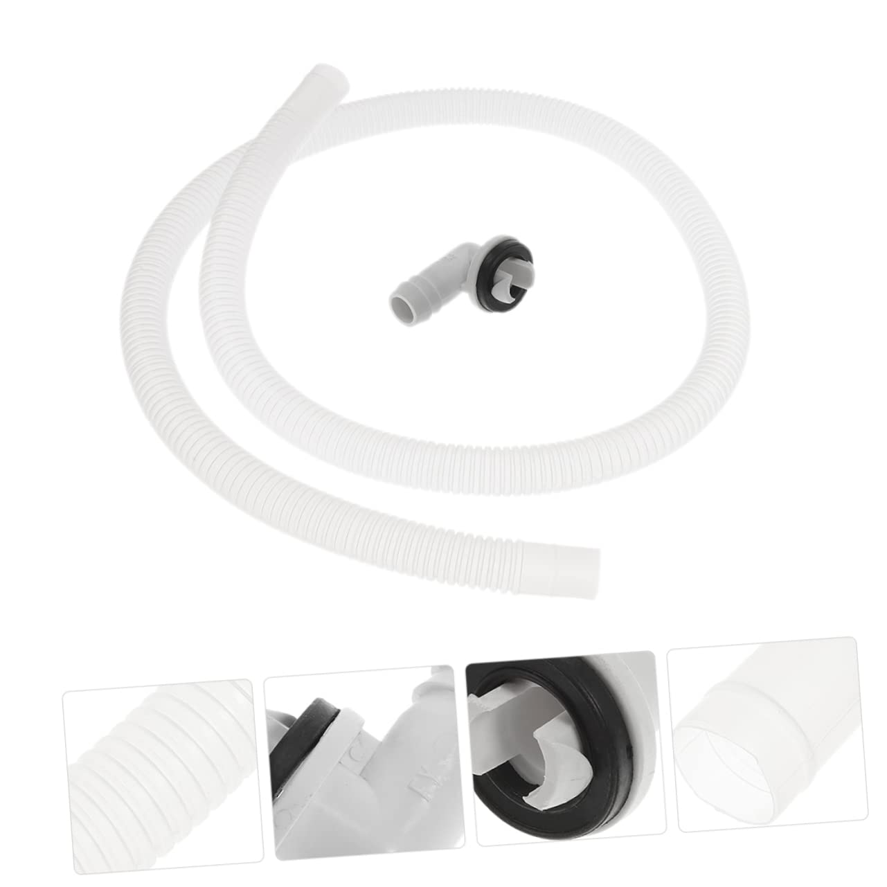 IMIKEYA 3 Set Tubo Scarico per Condizionatore con Kit Collegamento Flessibile Tubo Drenaggio Trasparente da Piedi per Climatizzazione e Split Compatibile