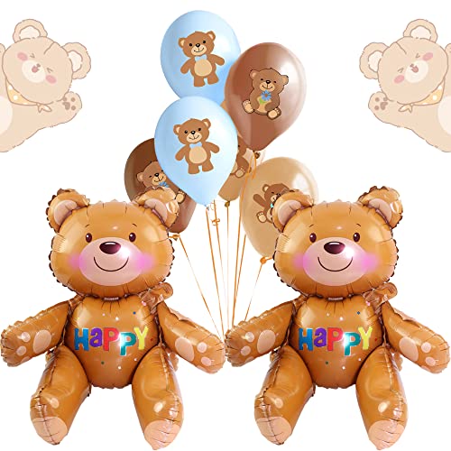 JeVenis Teddy Bear Party Supplies Teddy Bear Ballons Teddy Bear Baby Shower Décoration Teddy Bear Party Decoration Nous pouvons Bearly Wait Décoration