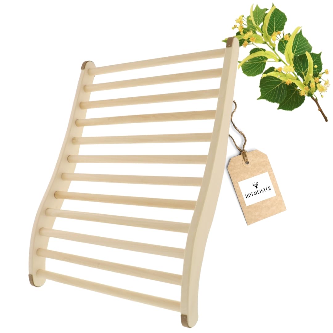 HOFMEISTER® Support Dorsal Ergonomique en Bois pour bancs de Sauna - Assise Confortable et Plaisir du Sauna - Accessoire idéal pour Le Sauna