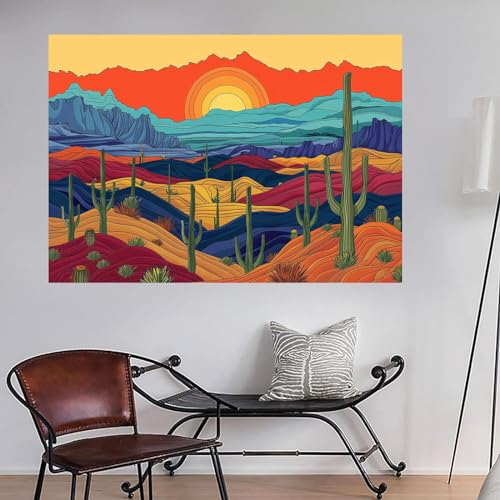 Tableau paysage abstrait 60x80cm pour décoration murale moderne de salon - 3