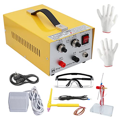 Image of 30A Jewelry Spot Welder Machine, Handheld Jewelry Spot Welder for Gold, Silver, Platinum, K Gold, Professional Pulse Arc Spot Welder, Spot Welding Equipment for Jewelry DIY Repair