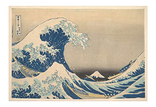 Affiche Hokusai la Vague grand format papier semi-brillant