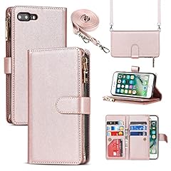 9 Card Slots Lanyard RoseGold