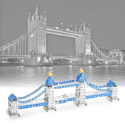 Ferthor Fun Metal Model Tower Bridge Kits for Boys 8-12, 588PCS London Tower Bridge DIY STEM Building Toys for Kids to Build,Erector Sets London Bridge Britain Architecture Kit Famous Landmark