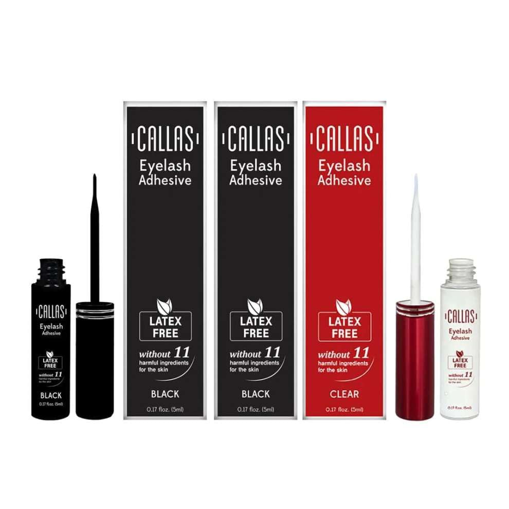 CALLAS Eyelash Adhesive Latex Free, Black 3-Pack