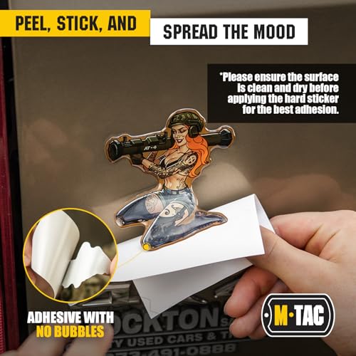 Image of M-Tac Morale Sticker Tactical Girl - 3D Tactical Military Sticker for Laptop, Tablet, Phone, Notebook, Car Bumper, Hard Hat (№10 AT4 Skandinavik)
