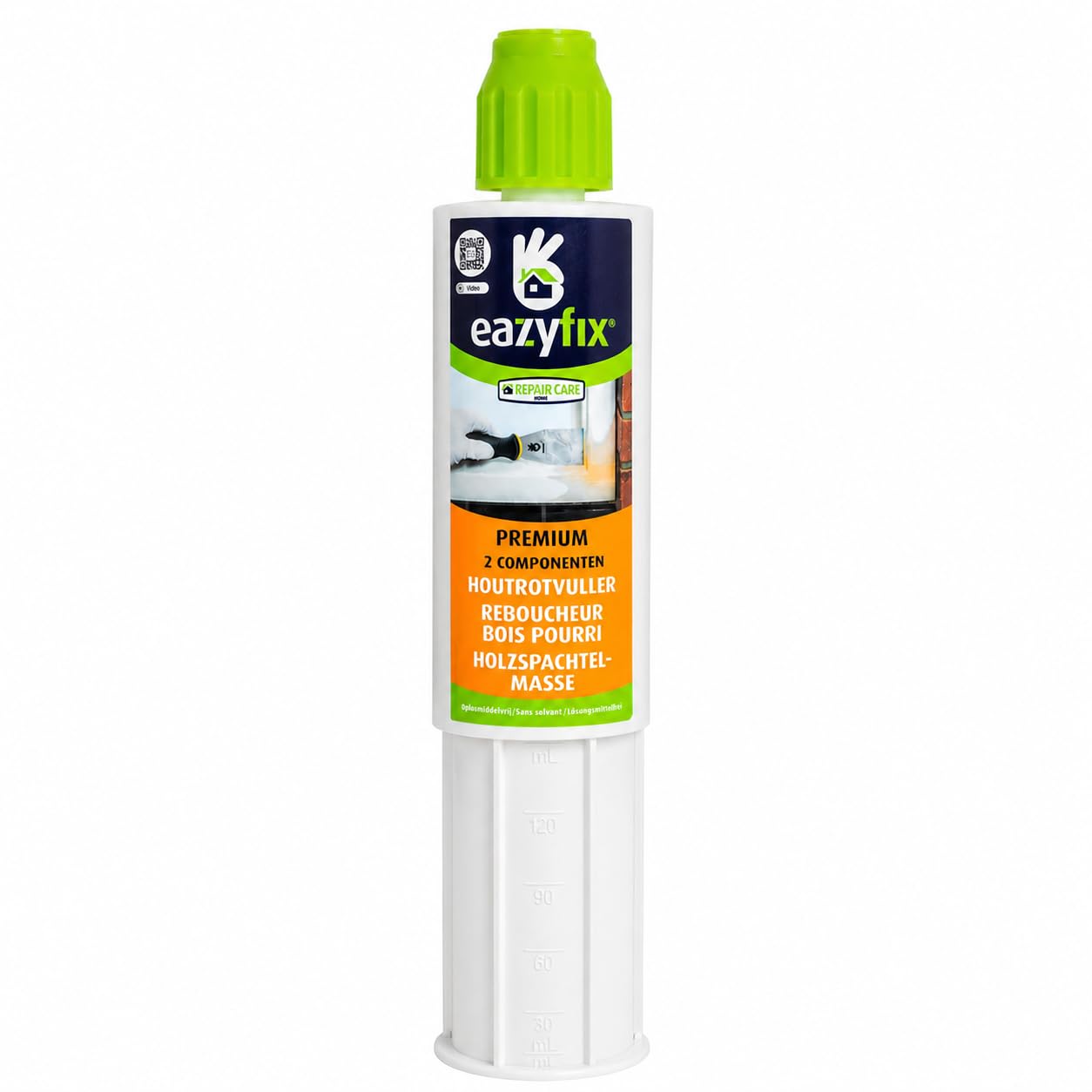 Eazyfix Masilla de madera premium – Masilla de madera, juego de reparación de madera, relleno listo para usar para madera en exteriores, podredumbre de madera