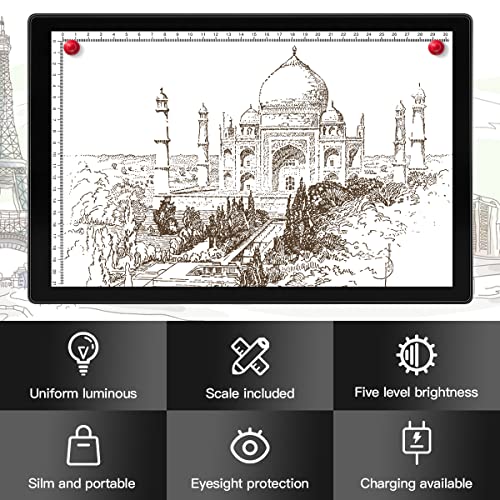 GIANTARM Tavoletta Luminosa A4 per Disegno