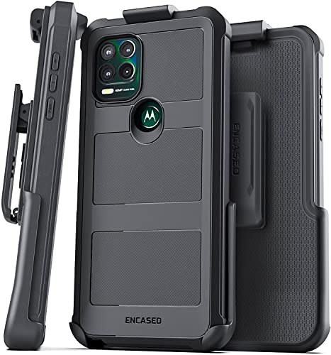 Coque Moto G Stylus 5G antichoc Encased Falcon avec holster rotatif pour fixation ceinture