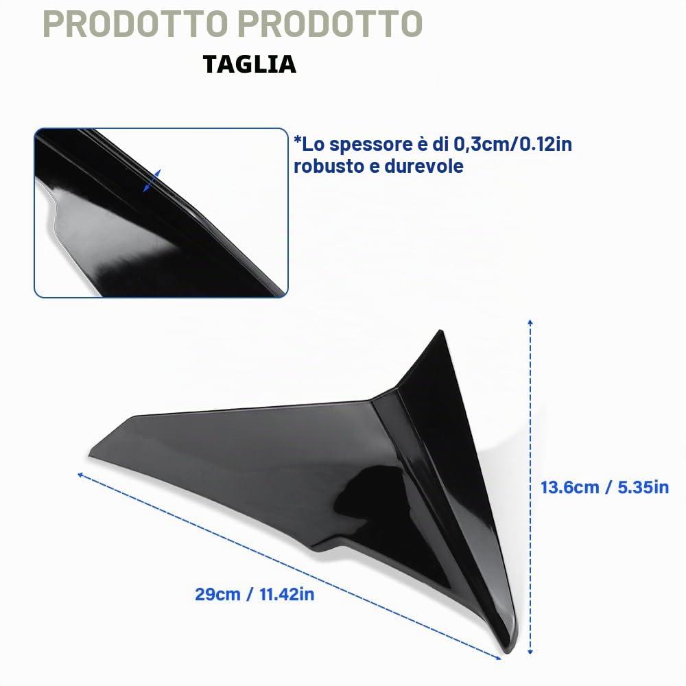 ADV350 2022-Leg Deflexector per Honda ADV 350 accessori laterali decorativi deflettori antivento rivestimento (nero lucido)