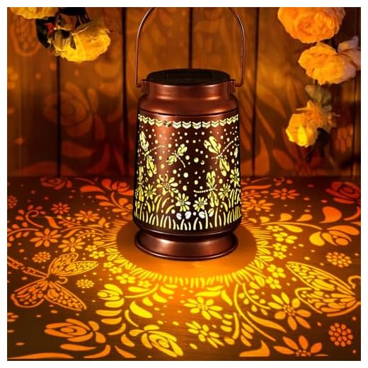 Solar Lanterns Outdoor Waterproof Gifts for Women Grandma Gifts for Mom Butterfly Garden Decor Solar Hanging Lantern Metal for Patio Yard Festival Pathway Landscape
