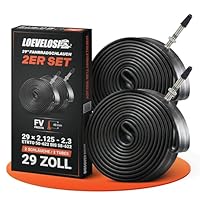 LOEVELOSI 2X Fahrradschlauch 29 Zoll mit schwarzem Sclaverand-Ventil 40mm - Französisches-Ventil Fahrrad Schlauch FV Presta-Ventil - ETRTO 50/58-622 2er Set Schläuche 29×2.125-2.3 City Bike eBike MTB