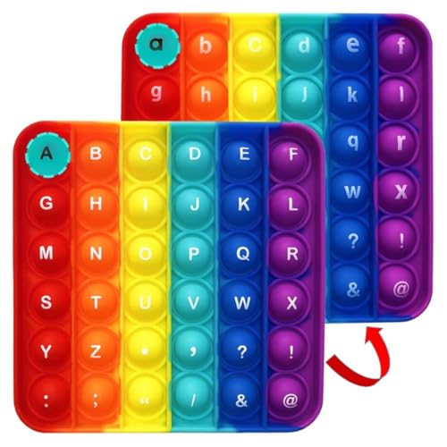 Alphabet Popper Fidggety Toy Stress Relief Sensory Popping Game Preschool Montessori Uppercase Lowercase Matching Game ABC Letter Learning Educational Block (1 pcs Uppercase+Lowercase)