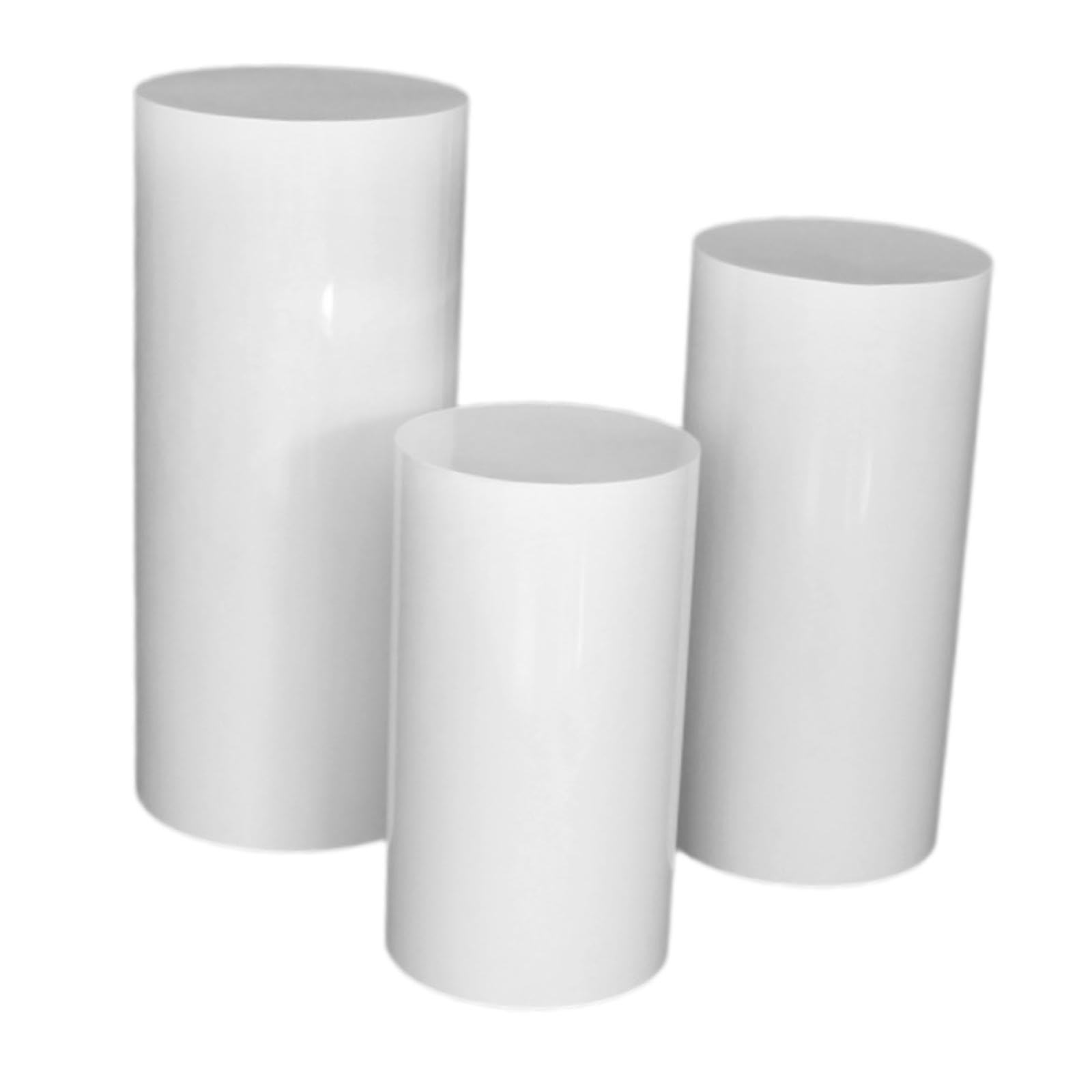 PIXZCSA Sophisticated Cylinder Plinth Wedding Cake Stands For Elegant Table Decor Celebrations And Memorable Birthday Parties Birthday Large Cylinder Table