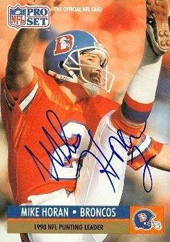 Mike Horan autographed Football Card (Denver Broncos) 1991 Pro Set #15 - NFL Autographed Football Cards