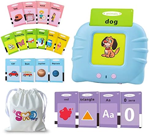 TimingSXD Alphabet Flash Cards for Toddlers :ABC Number Color Shape Talking Flashcards,Toddler Toys for Ages 2-4,Autism Sensory Toys for Autistic Children,Pocket Speech for Toddlers,Gifts for Age 1-5