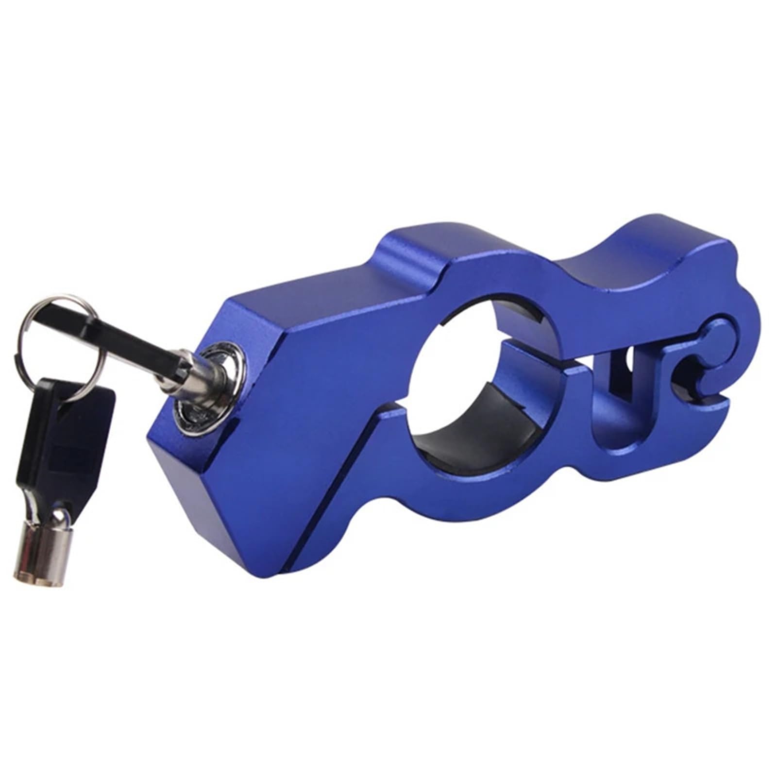 Arupmn Blue Chain Lock Motorcycle Modified Handlebar Lock Helmet Anti-Theft Electric Vehicle Dirt Bikes Aluminum Alloy Fixed Horn Motorcycle Handlebar Lock(Blue)