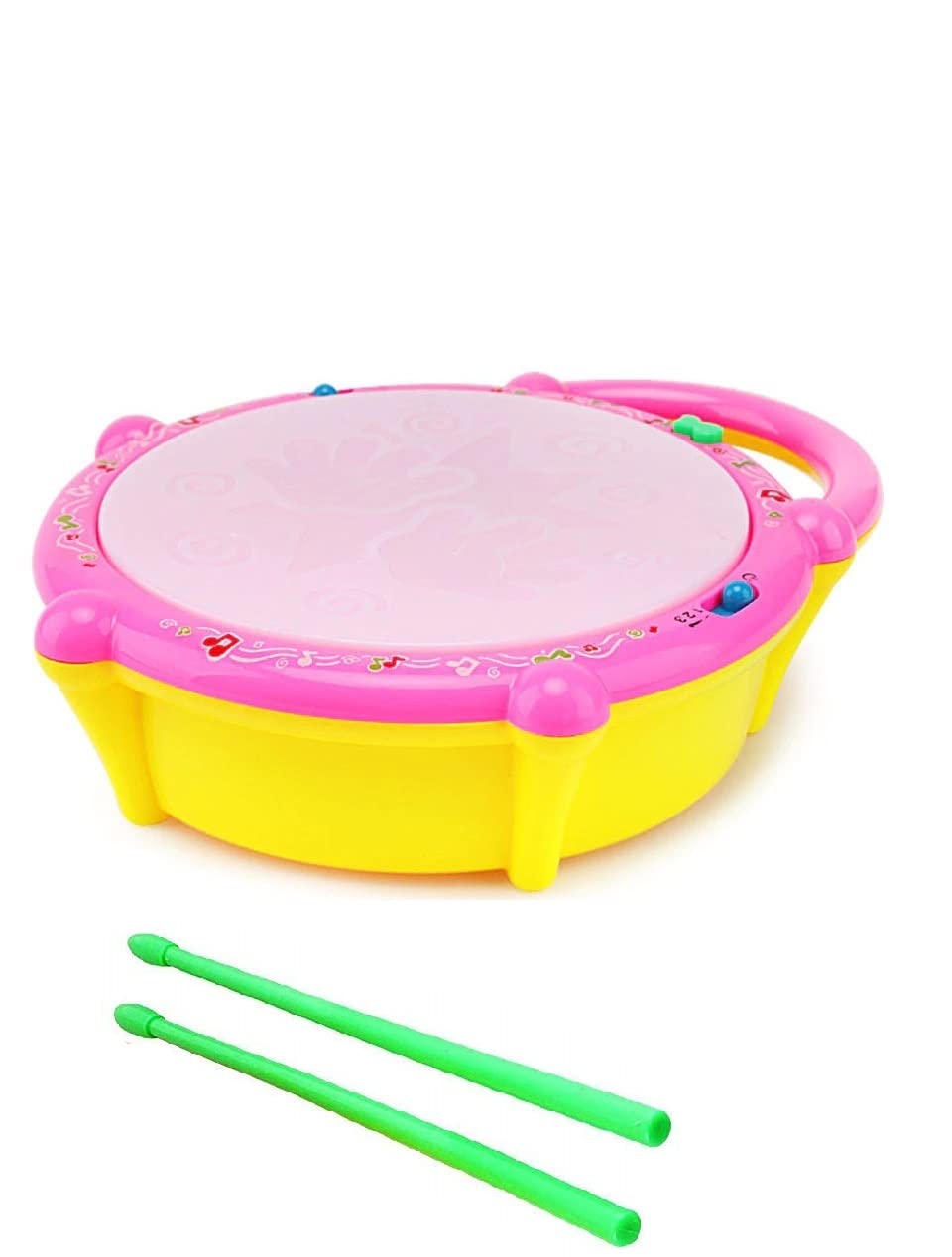 VGRASSP Flash Drum Toy with 2 Mallets for Kids | Multicolor 3D Lights | Dynamic Musical Instrument | Toy for Baby and Toddlers | Battery Operated Toy | for 2 3 4 5 6 Year Old Boys & Girls (B0B7JWG9K9) Amazon Price History, Amazon Price Tracker
