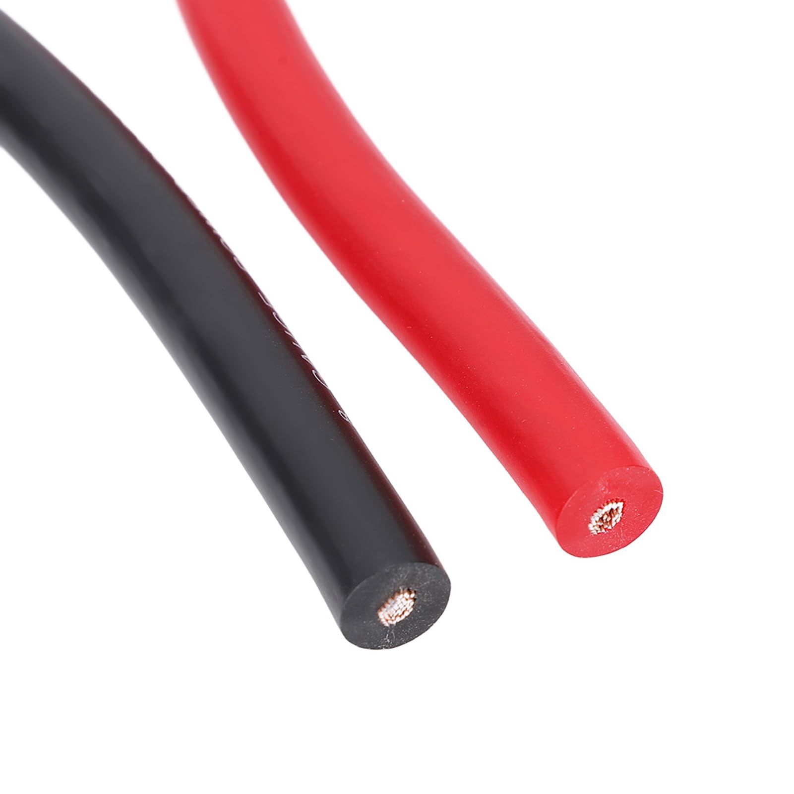 Fafeicy Kabel Zasilający 4AWG o Długości 20 Stóp, Miedziany Aluminiowy Przewód Elektryczny z rurką termokurczliwą, 2 szt. do Przyczepy Samochodowej RV, Linia Energetyczna do Samochodowego Sprzętu