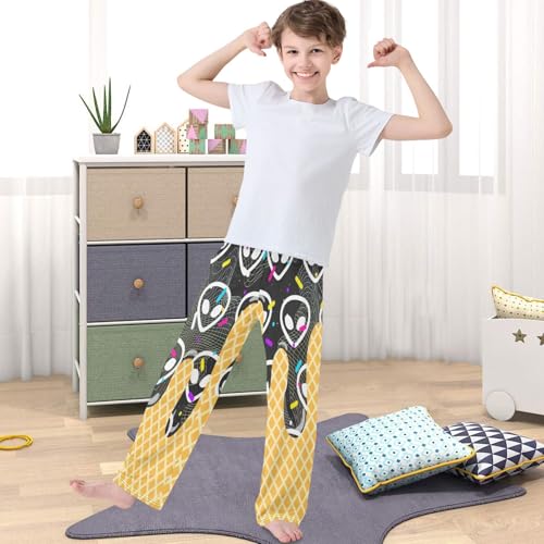 Boy's Pants Alien Ice Cream Jogger Pants Elastic Waist Long Bottoms Trousers with Pockets 6-14 Years4
