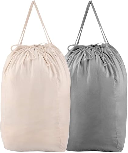 Miniatura 7 de MCleanPin Bolsas de lavandería lavables de 140 litros con asas, almacenamiento de ropa sucia para dormitorio universitario o viajes, forro de