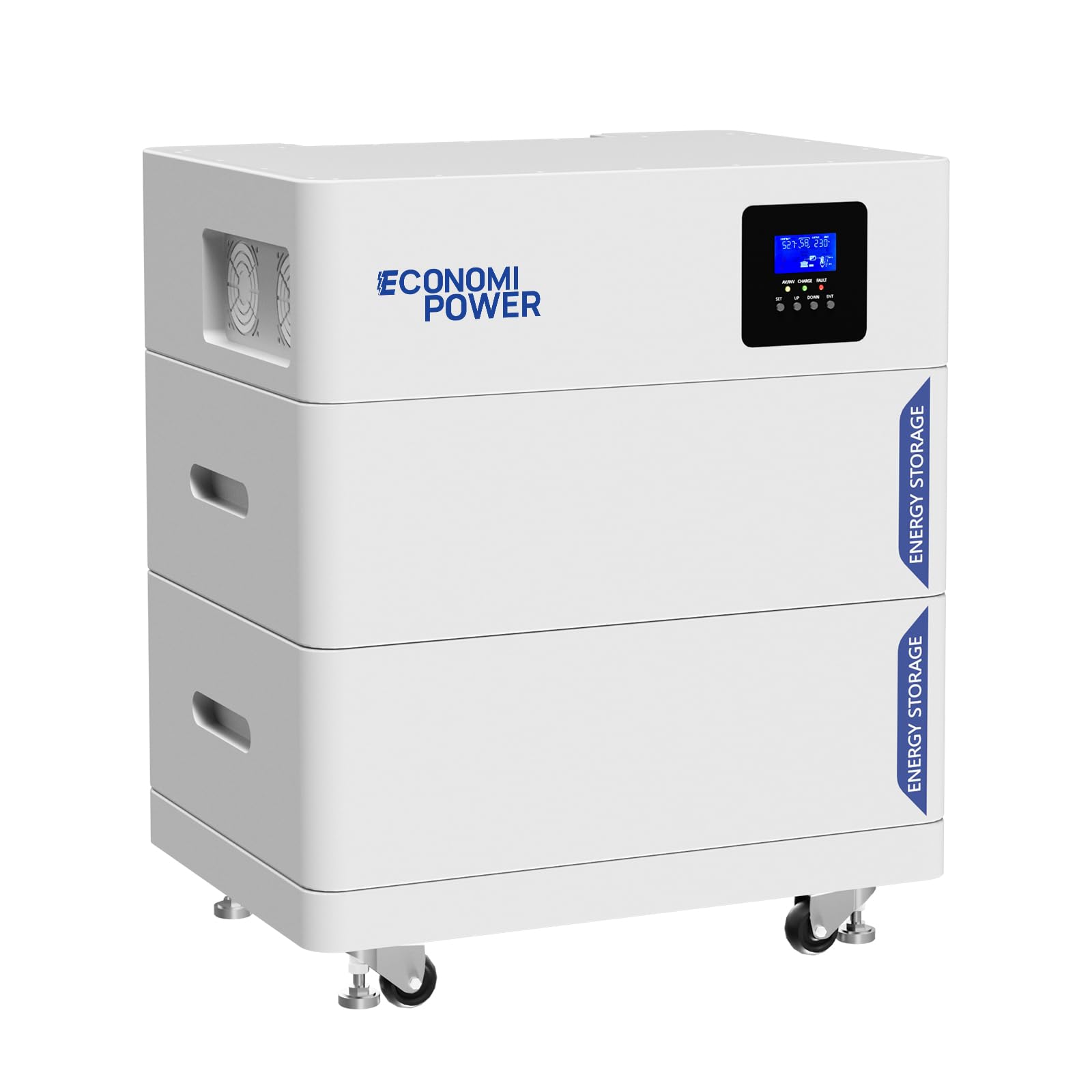 LiFePO4 48V 200Ah Lithium-Batterie, EconomiPower 10.24Wh Solar-Energiespeicher, Eingebautes 100A BMS, Ideal für Wohnmobil, Camping, Haus, Solar &Off-Grid Anwendungen