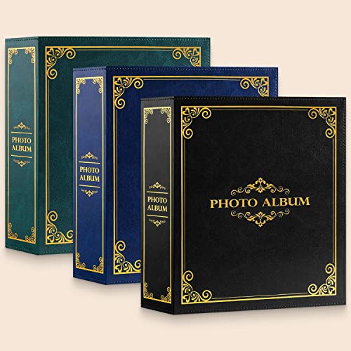 Lanpn Traditional Photo Album 4X6 600 Pockets, Large Capacity Classic Vintage Pictures Albums Holds 600 Vertical Horizontal 4X6 Pictures Blue #TOP5