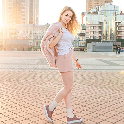 Image of FGZ Women Thin Cotton Socks Soft Cozy Socks Cute Ankle Crew Socks 5 Pairs