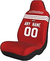 Vista 27 de Fundas de asiento de coche de fútbol personalizadas, accesorios personalizados para automóvil, regalos de Arizona con nombre y número, funda