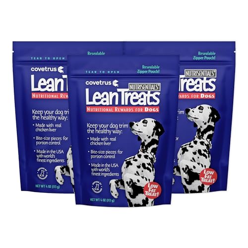 Covetrus Nutrisential Lean Treats for Dogs - Small, Medium & Large Dogs (K9) - Nutritional Low Fat, Bite-Size - Soft Chicken Flavor - Chicken Flavor - 3 Pack - 4oz