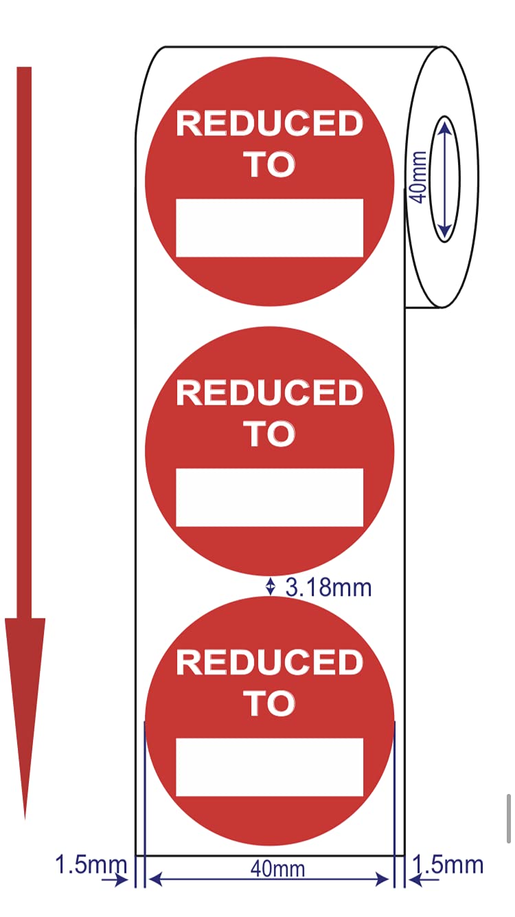 Etichette Adesive Bordo Rosso Etichette Prezzo Con Bordo Rosso Rimovibili - 500 Pezzi, Per Negozio, Vendite E Mercatini Bollini Adesivi