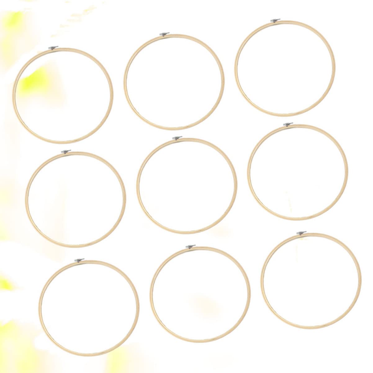 Homoyoyo 10piezas Kit De Bastidor De Bordado Aro De Bordar De Bambú De Círculo Para Punto De Cruz Herramienta Manual De Costura Para Bricolaje