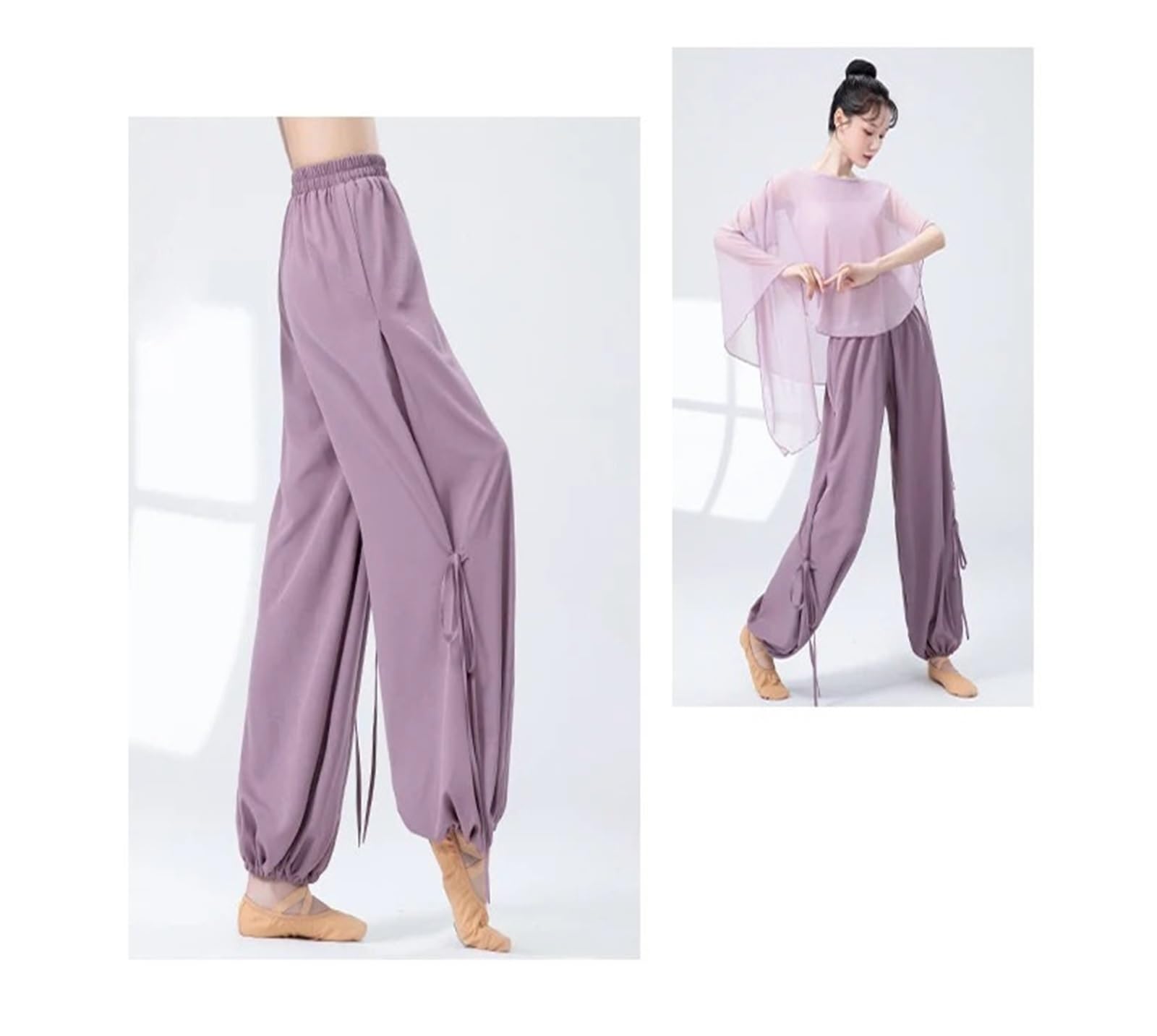 Pantalones de Danza Moderna Pantalones de Danza Moderna for Mujer, Pantalones Largos con Cintura elástica, Trajes práctica clásica, Ropa Informal Diaria Yoga para el Escenario